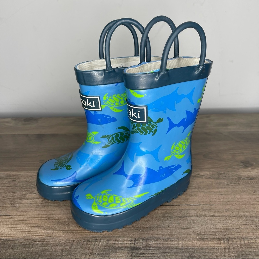 Oaki‎ Kids Rubber Rain Boots in Shark and Turtles (4)